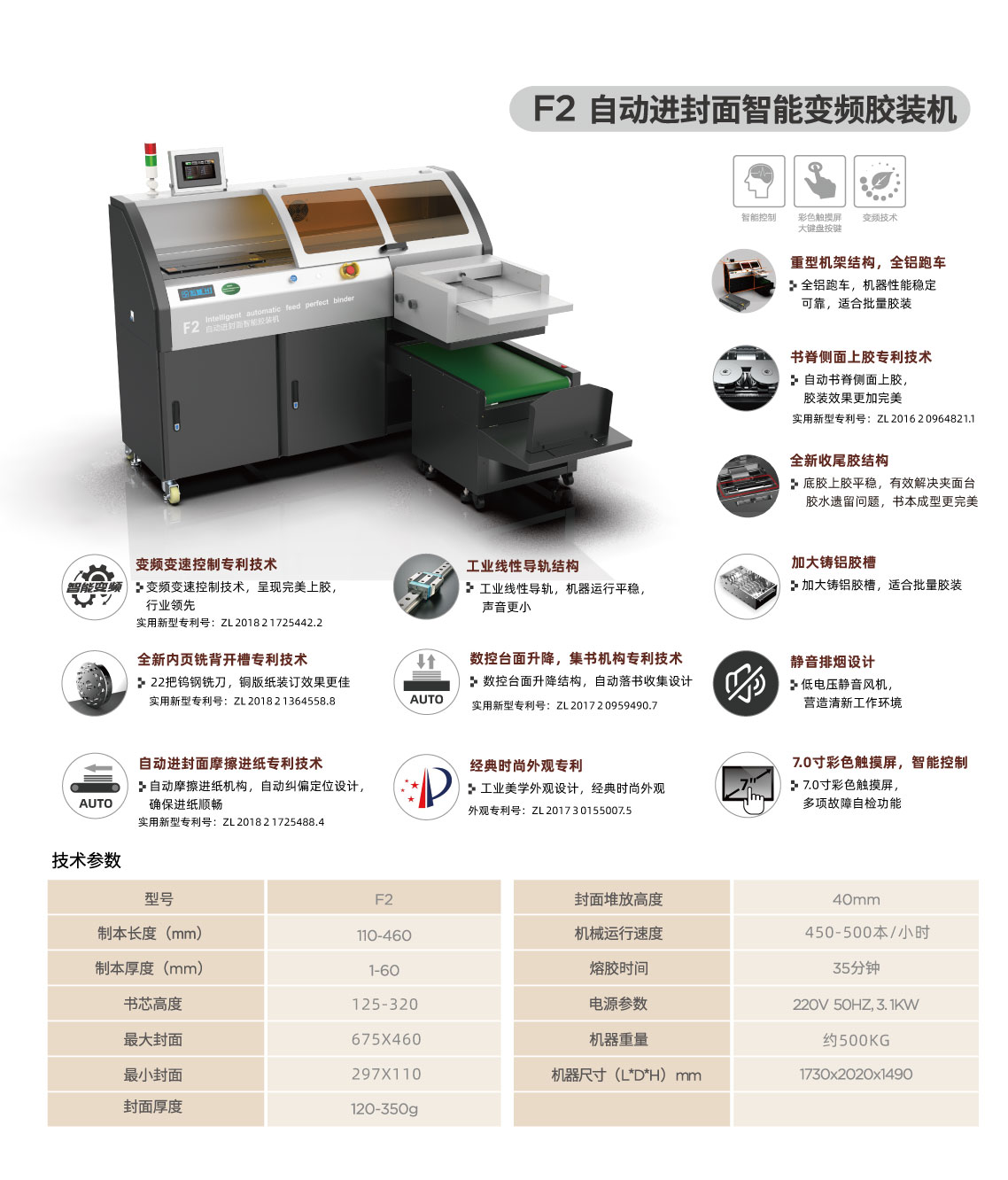 宏基HJ-F2自動(dòng)進(jìn)封面智能膠裝機(jī)